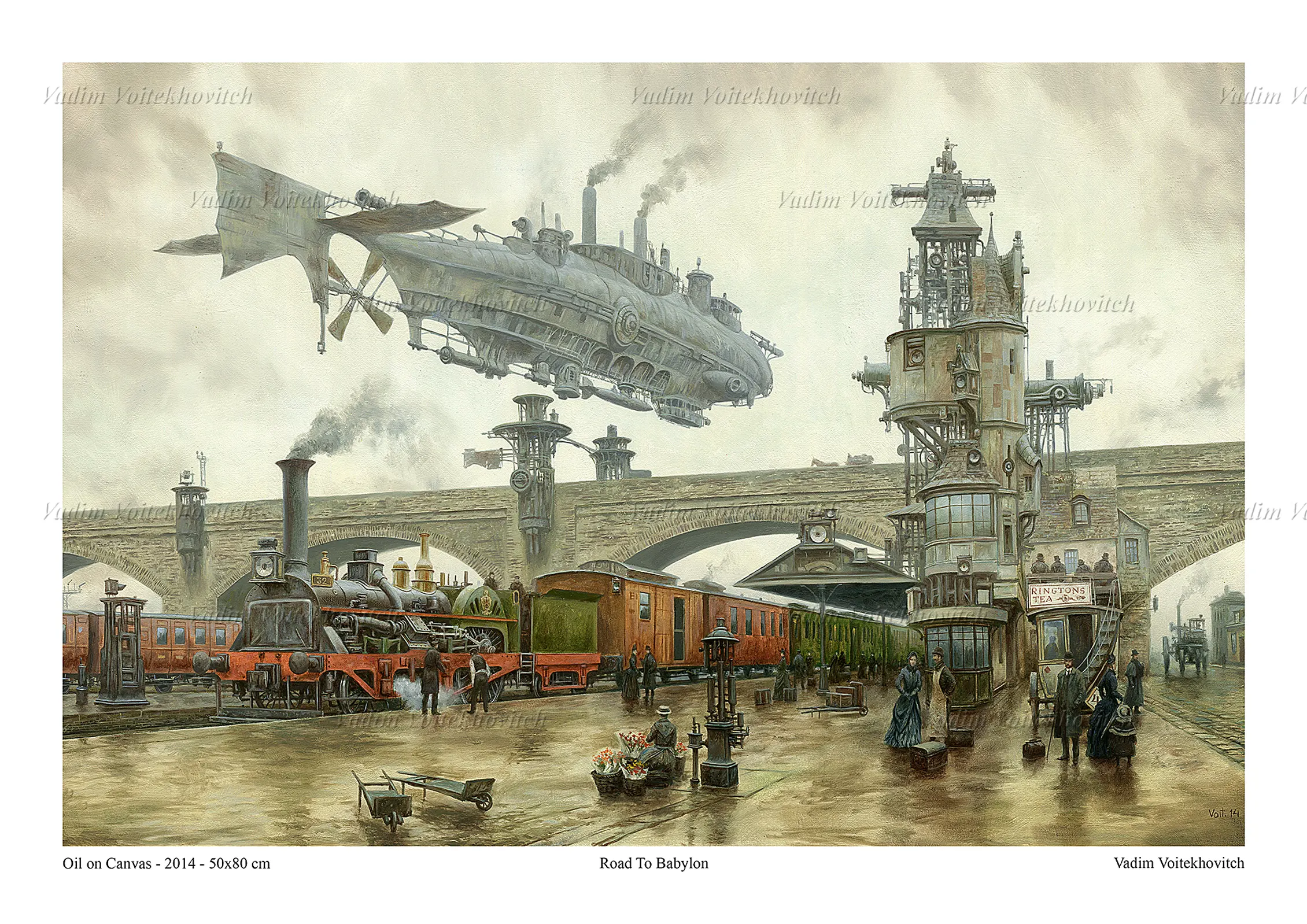 Steampunk Poster Road to Babylon by Vadim Voitekhovitch